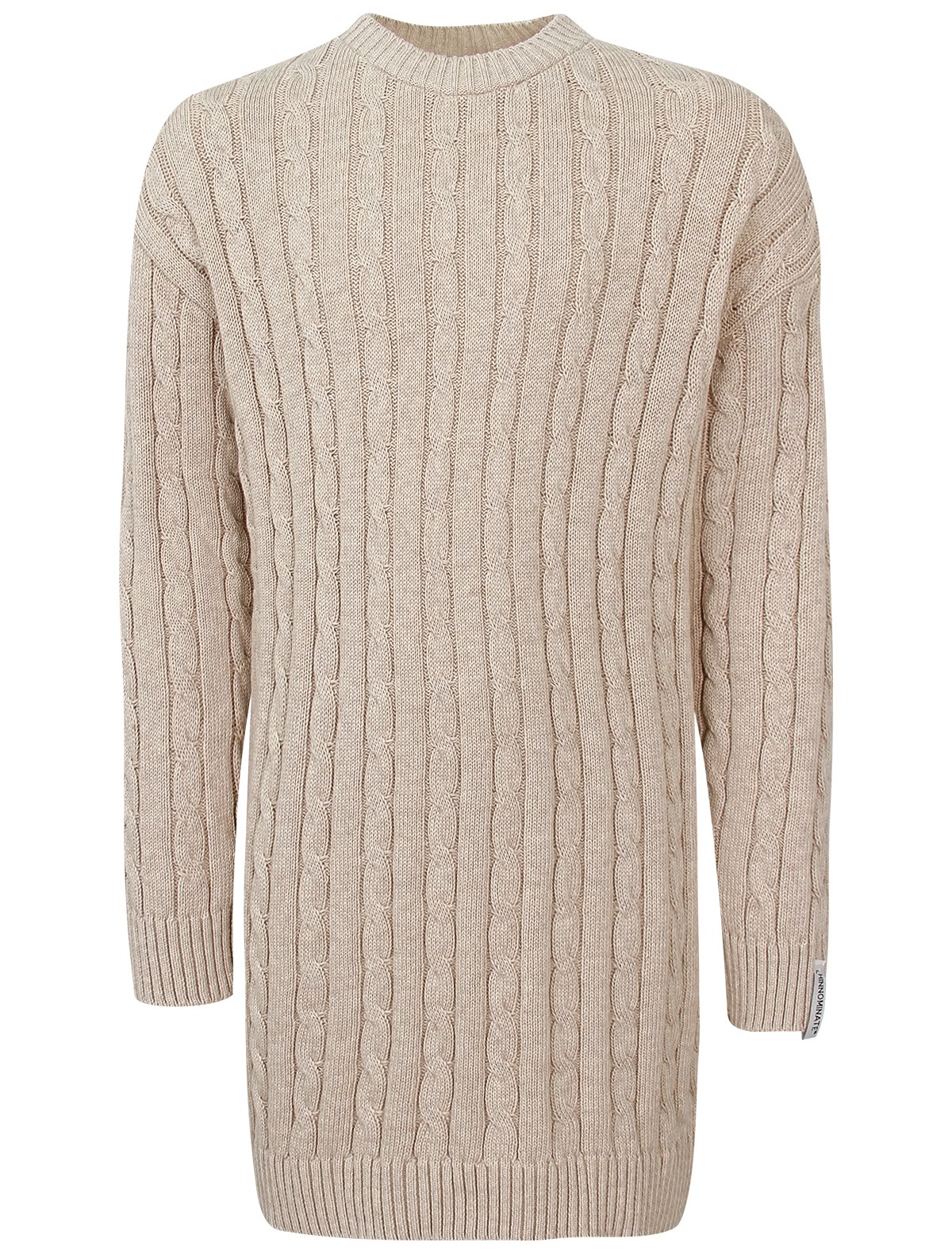 Платье-свитер в косичку