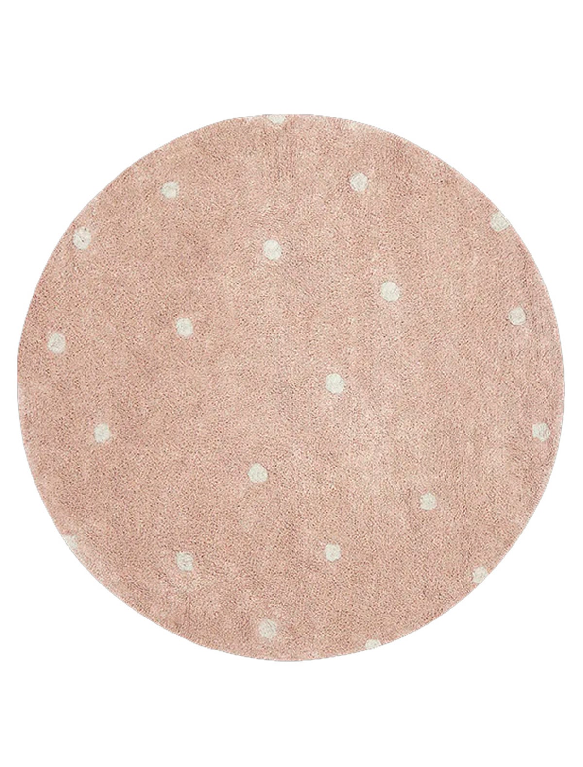 Ковер Горошек D140 розового цвета