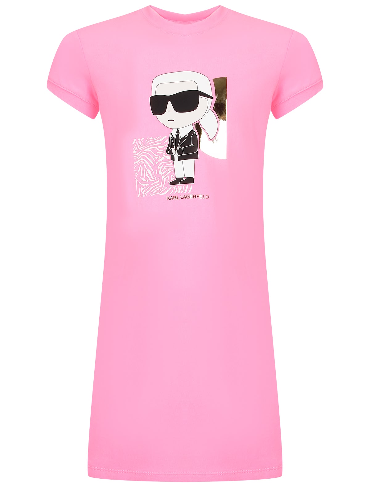 Розовое платье-футболка