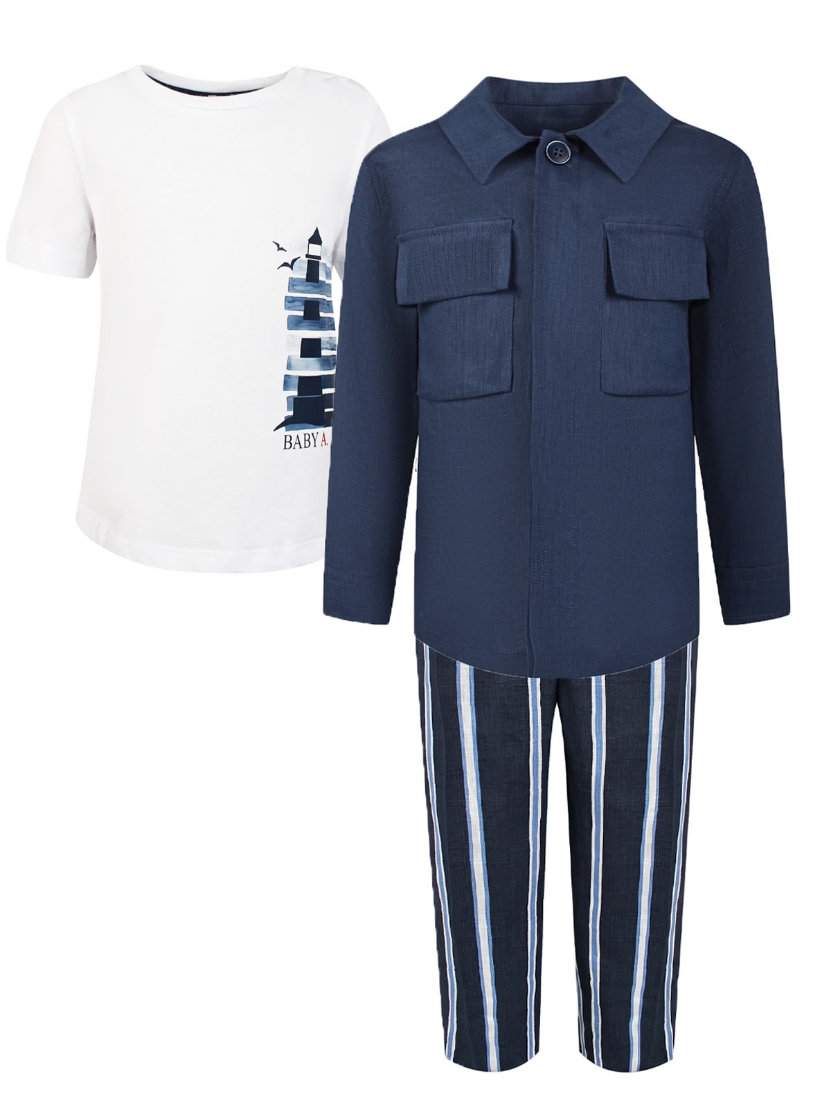 Комплект из рубашки, футболки и брюк