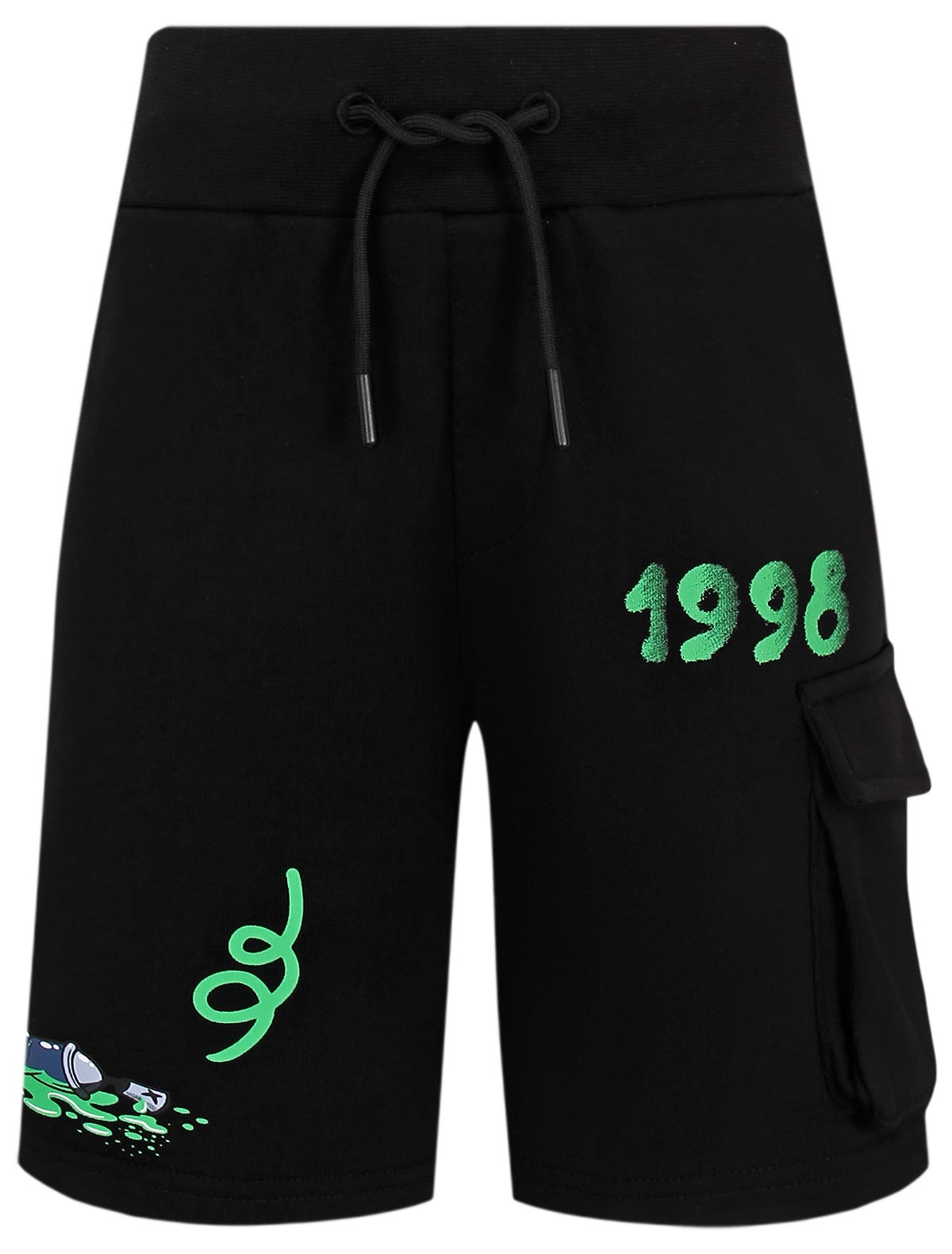 Чёрные шорты с принтом