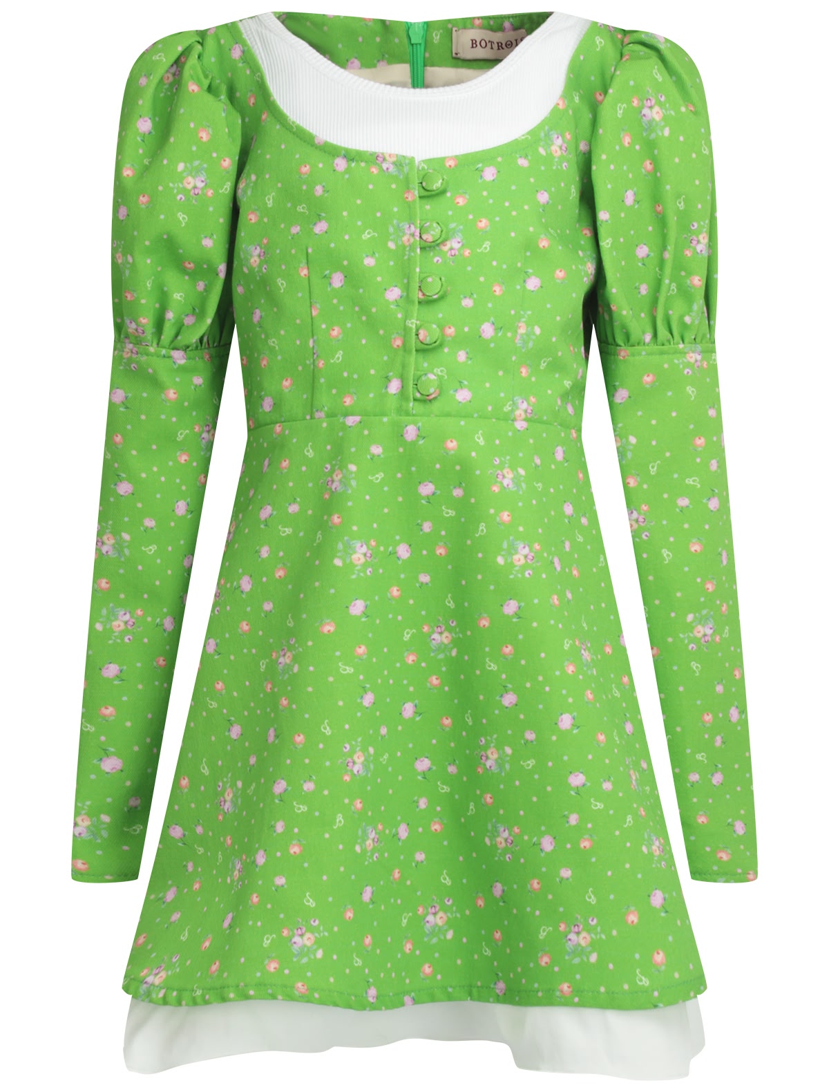 Платье с объёмными рукавами