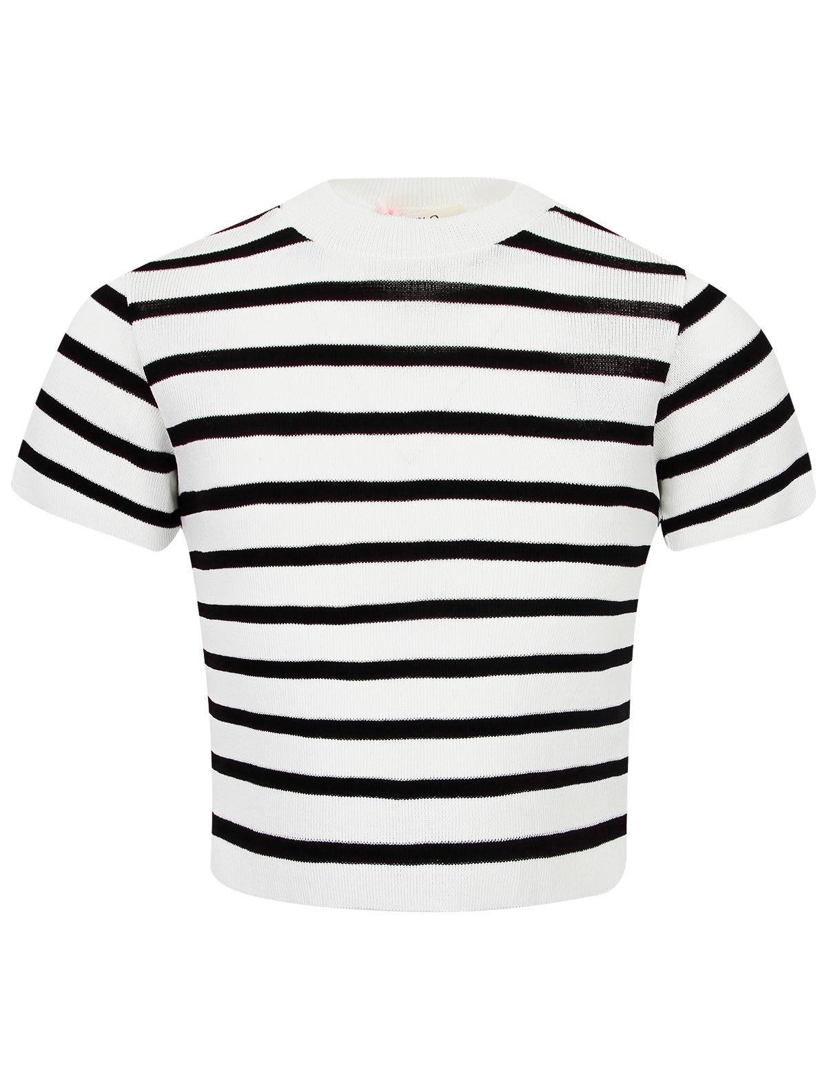Полосатый джемпер с коротким рукавом