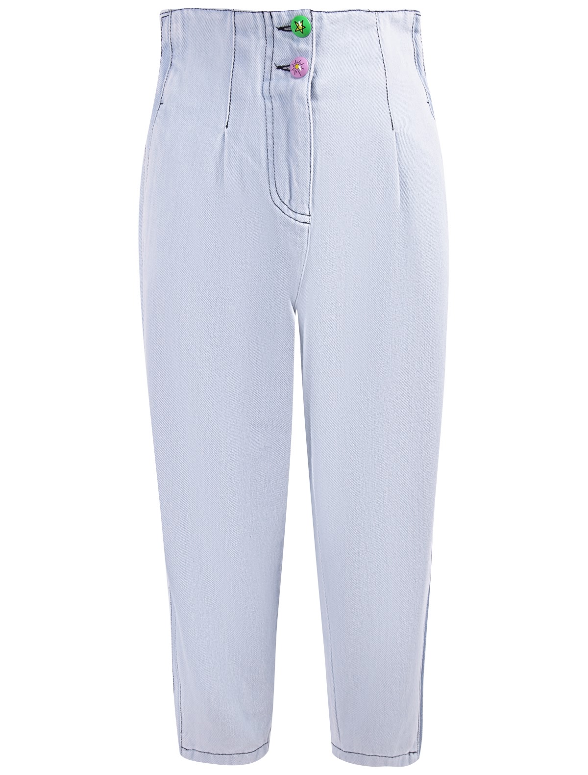 Джинсы с разноцветными пуговицами