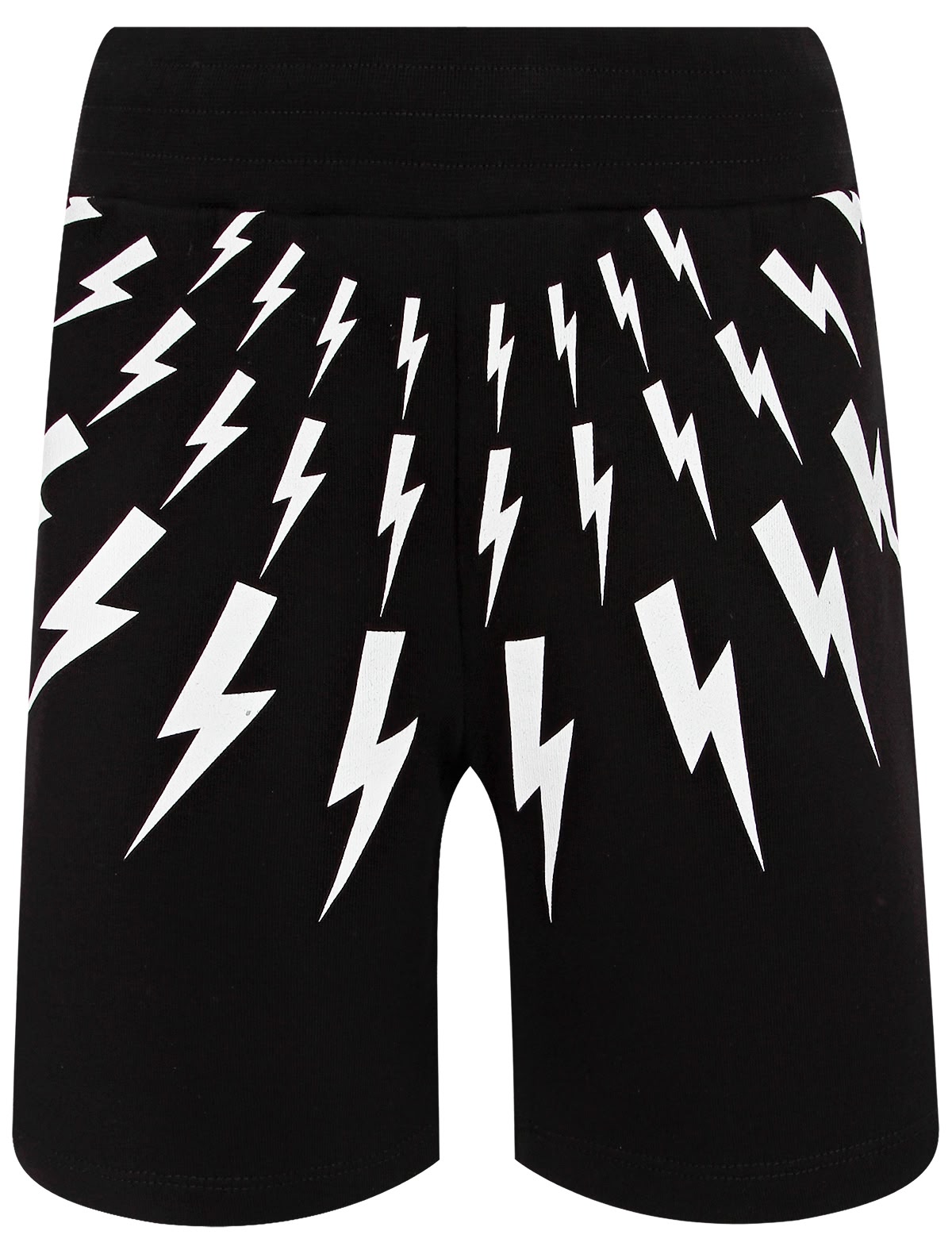 Шорты из хлопка с принтом молнии