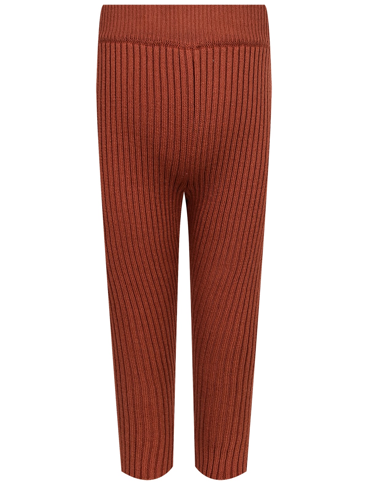 Терракотовые леггинсы в рубчик