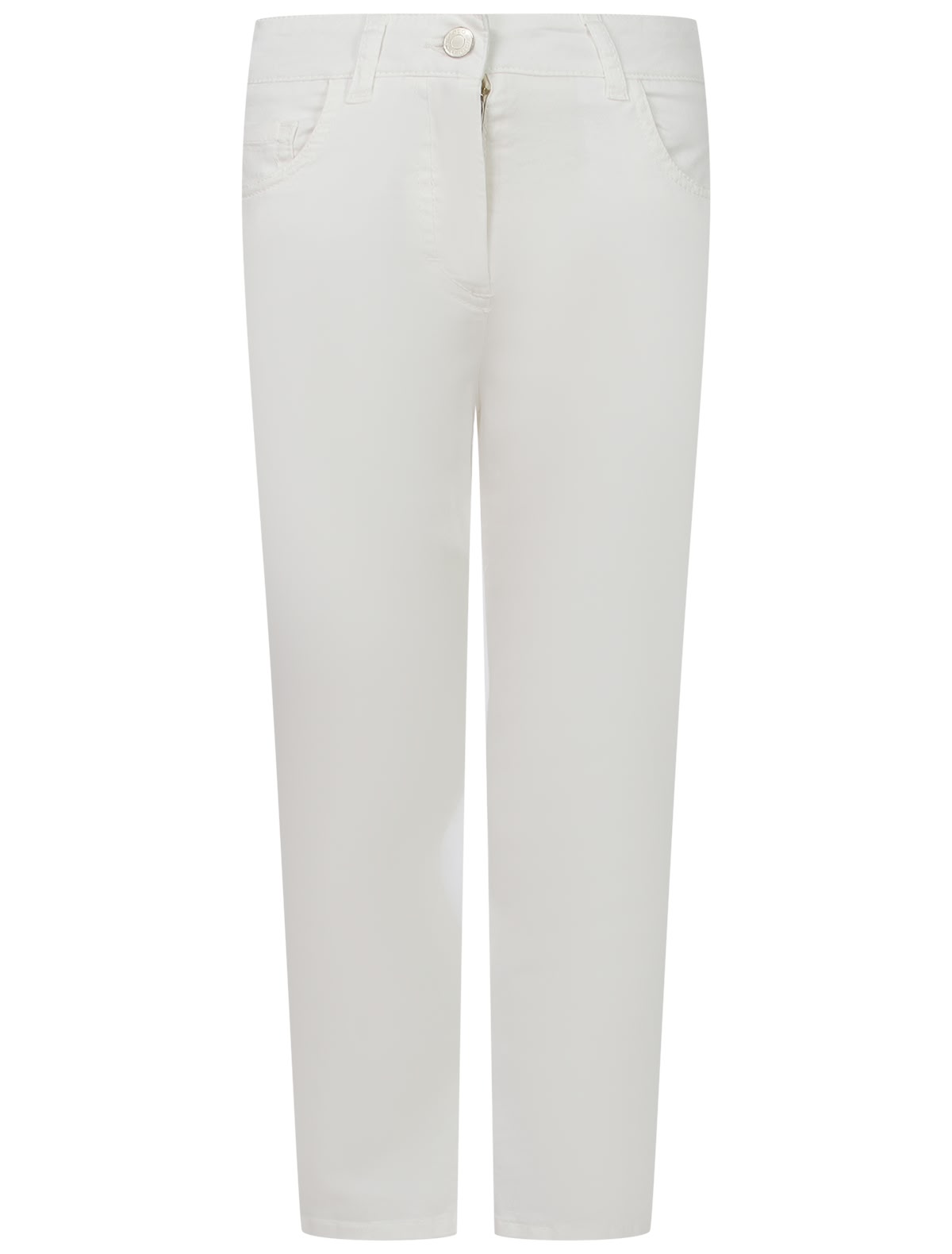 Прямые брюки кремового цвета