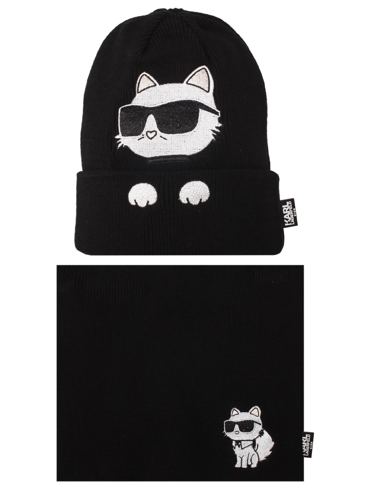 Шапка и шарф-снуд чёрного цвета