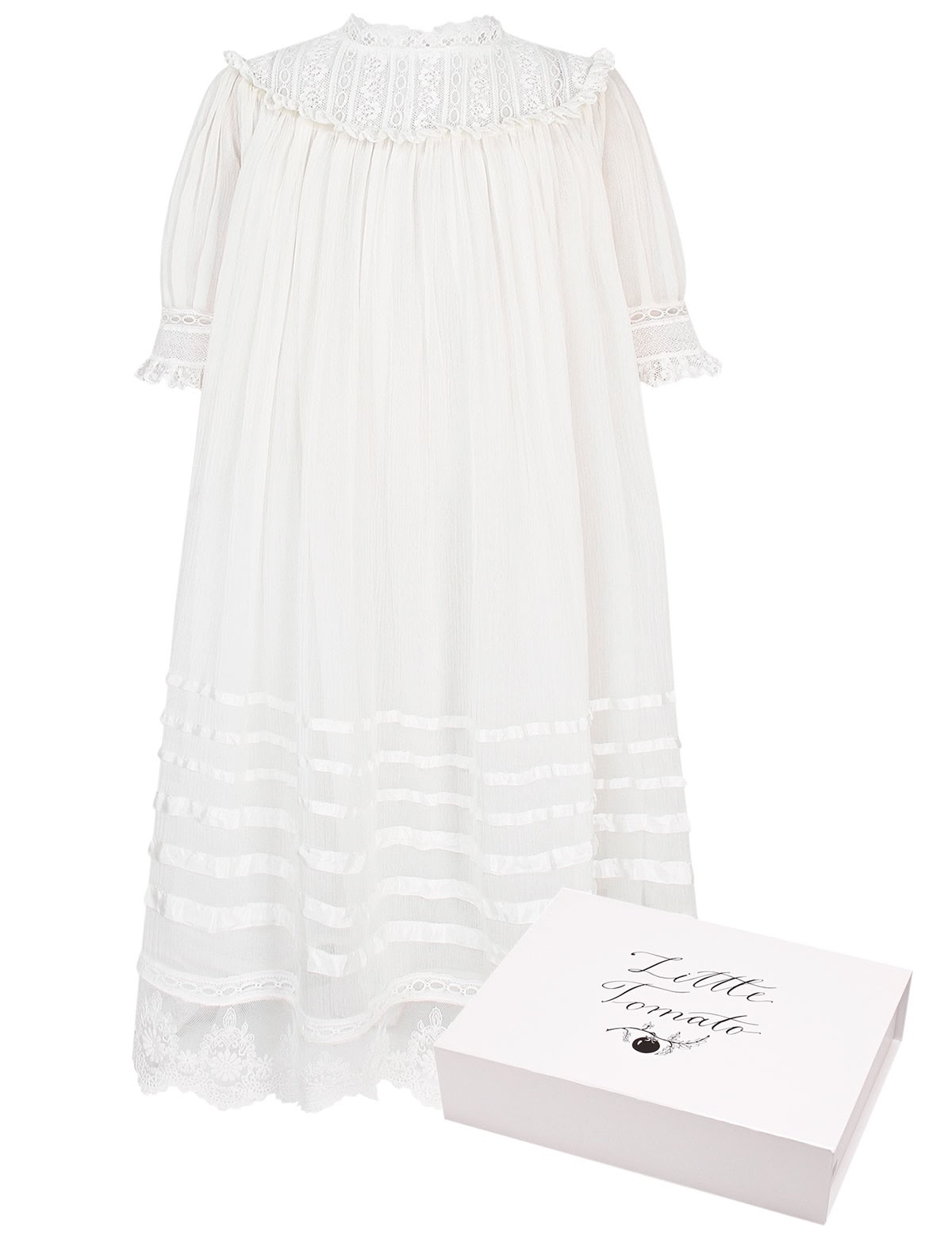 Шёлковое крестильное платье