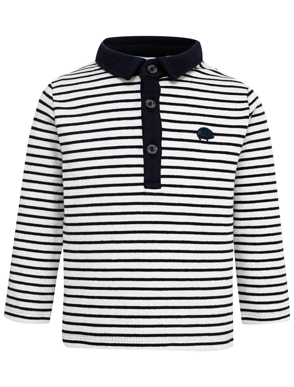 Поло с длинным рукавом в полоску