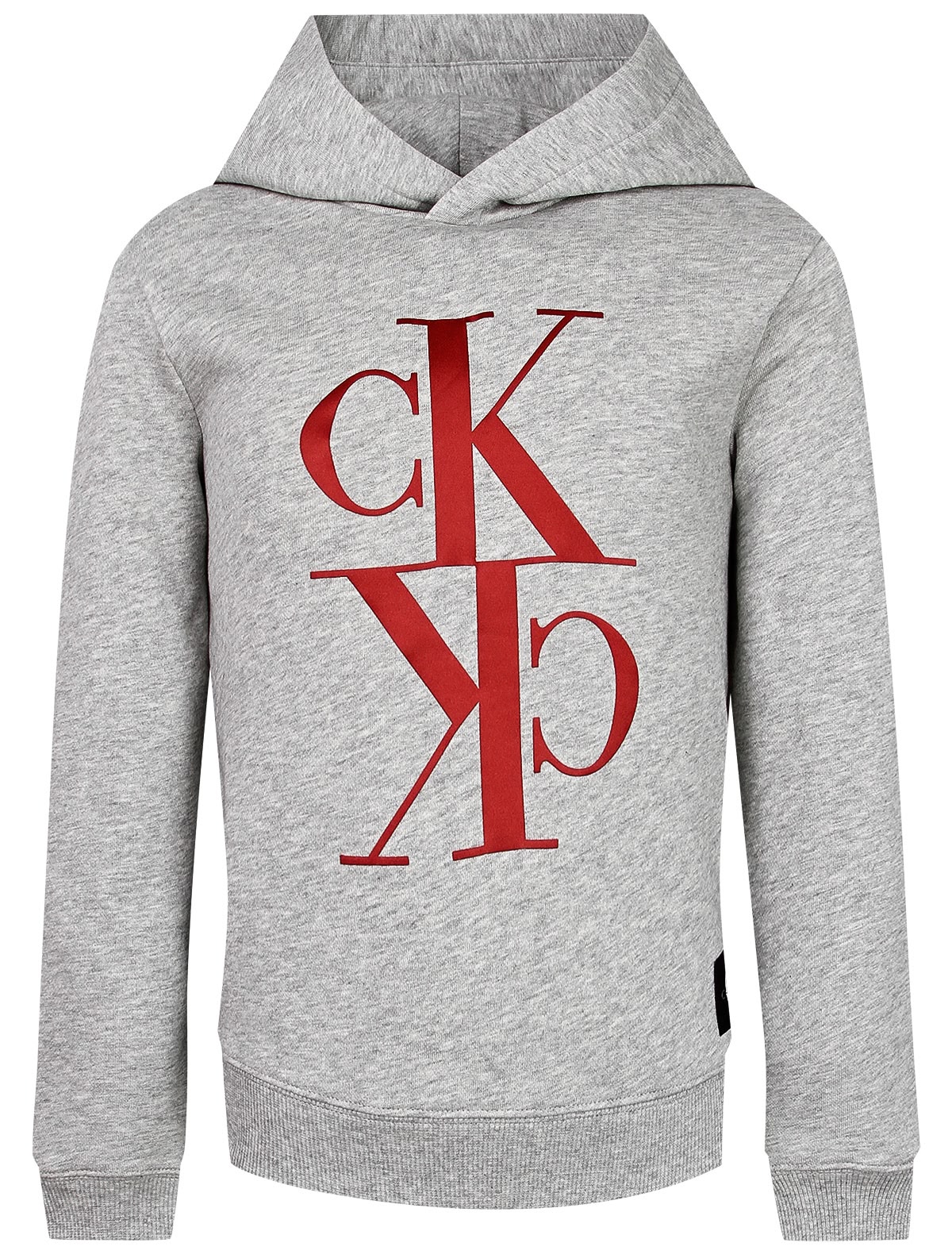 Меланжевое худи с логотипом