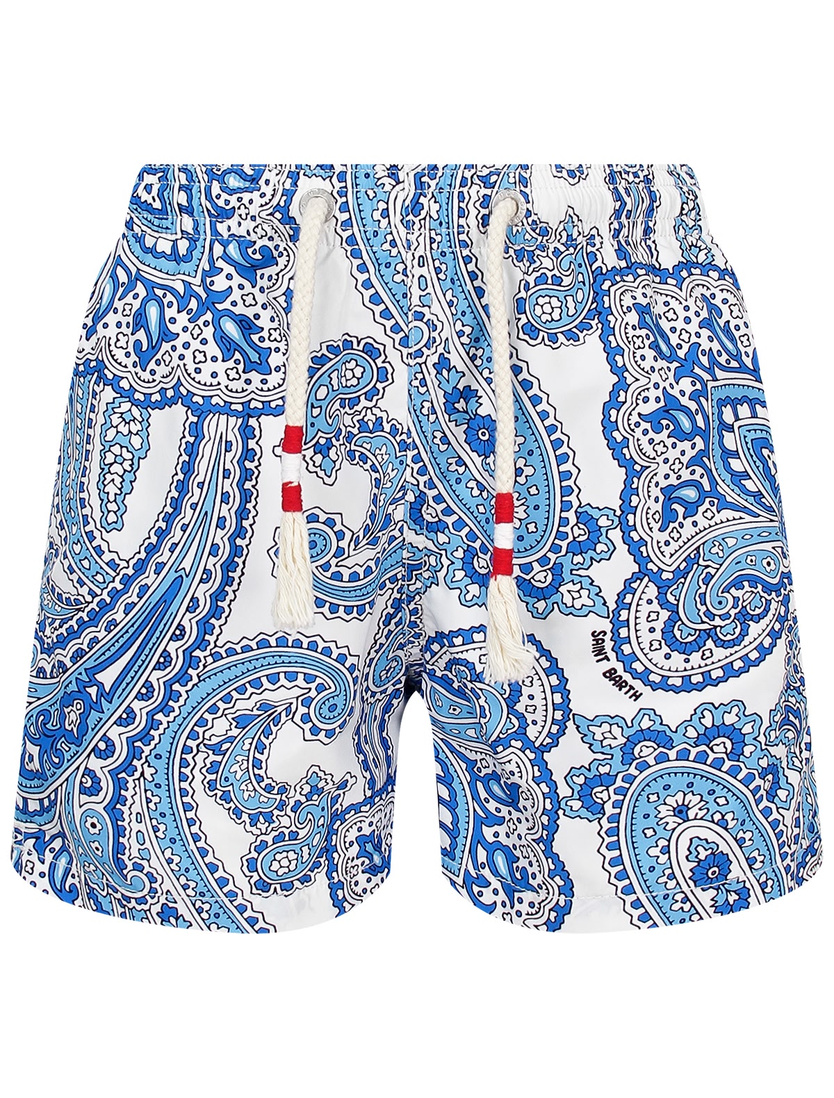 Голубые пляжные шорты с узором