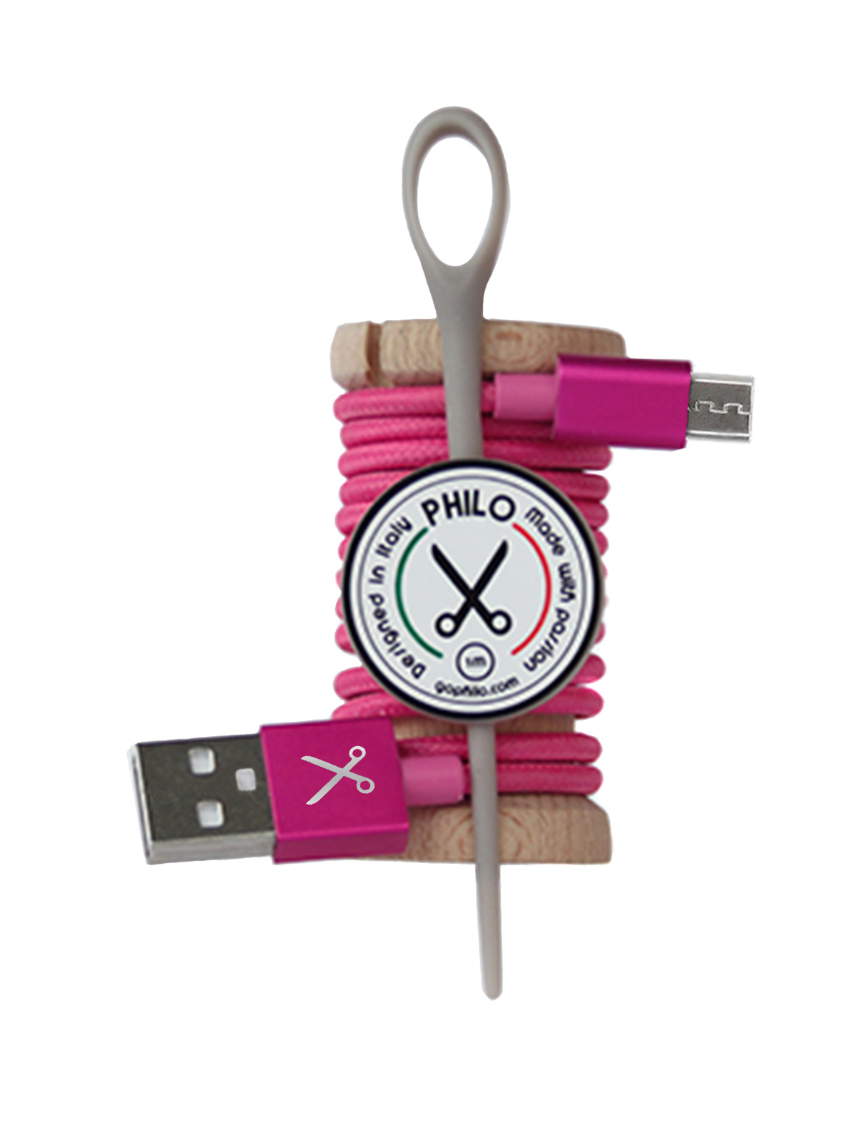 Кабель USB для зарядки PHILO 1998959, цвет розовый 5362608970037 - фото 1