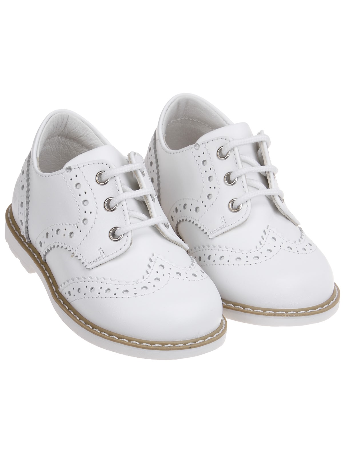 Белые ботинки из натуральной кожи