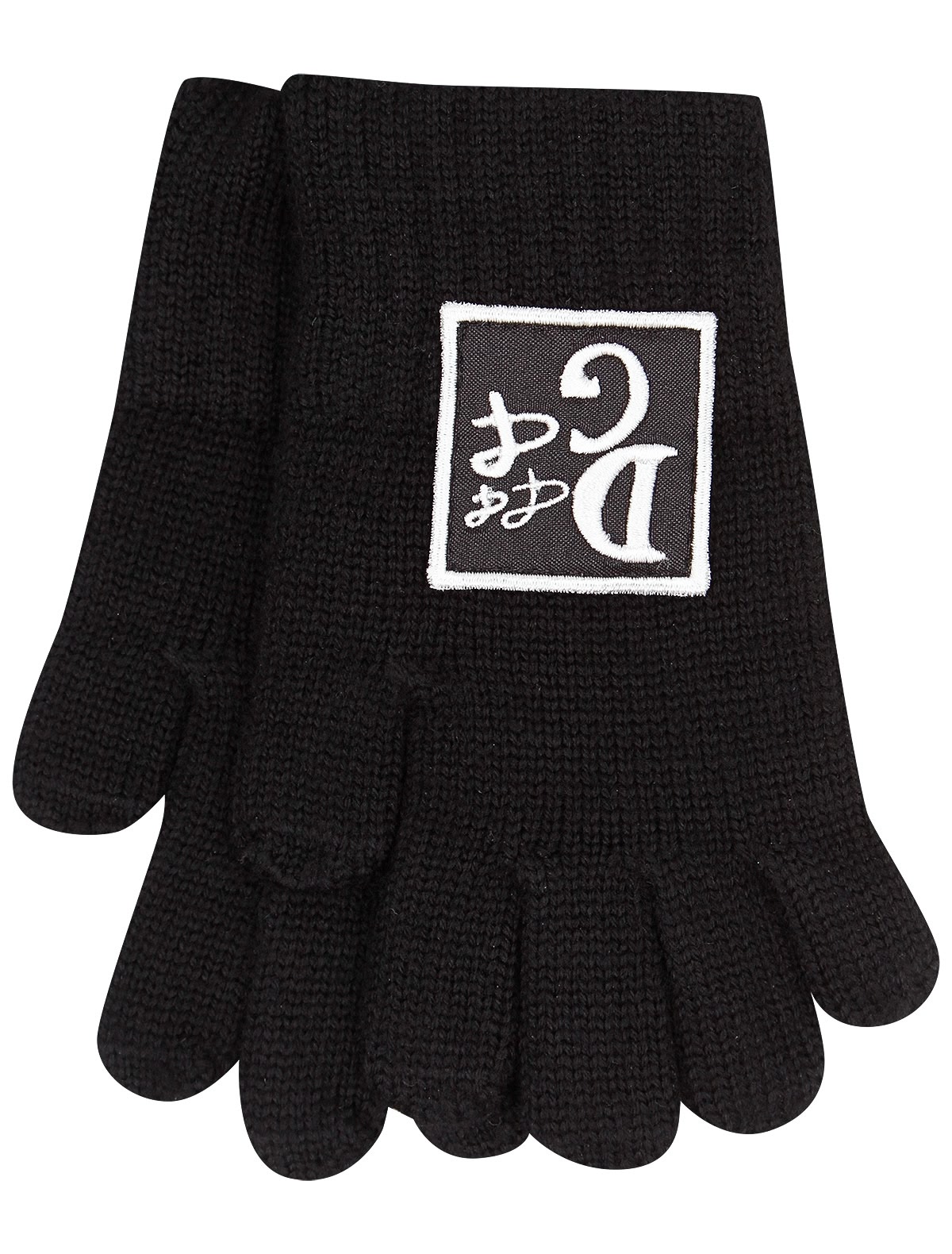Перчатки из трикотажа с нашивкой логотипа
