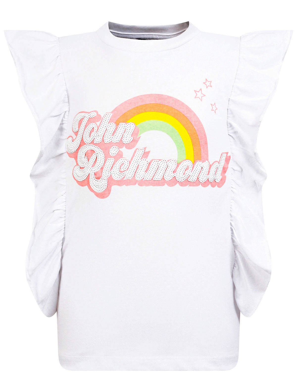 Майка с принтом и пайетками