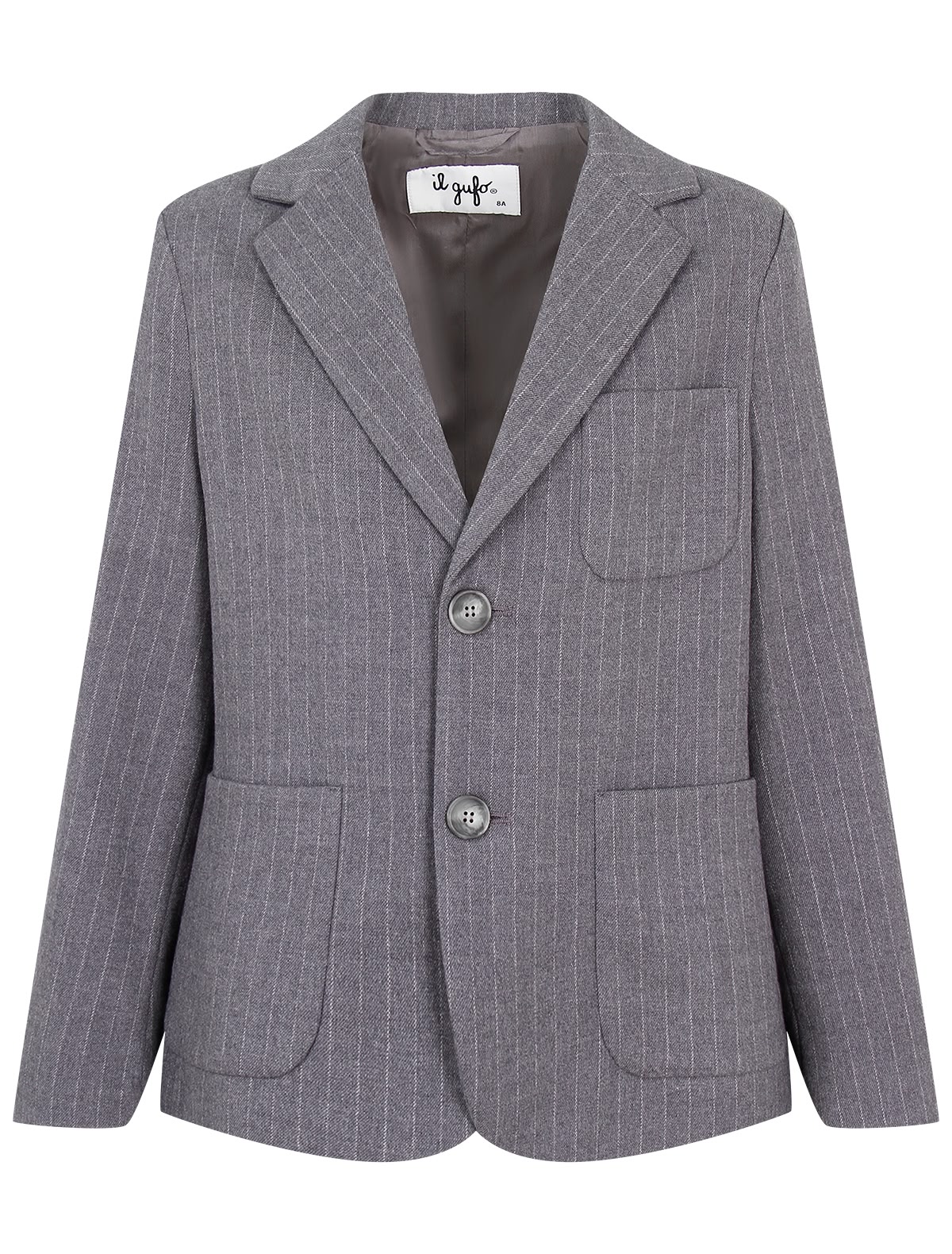 Серый пиджак в полоску