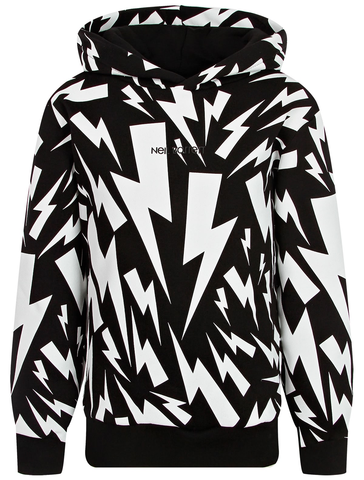 Худи из хлопка с принтом молнии