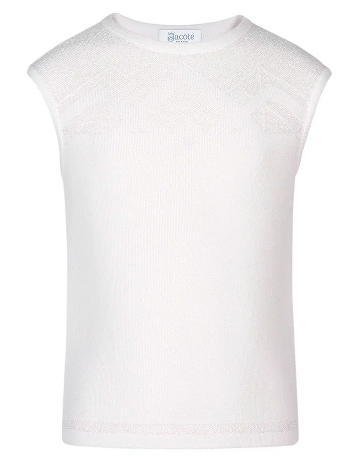 Белый вязаный топ