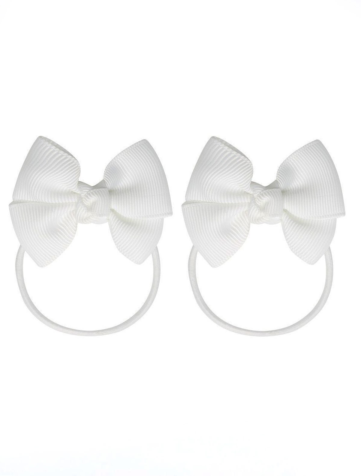 резинка для волос белая из текстиля 2 шт