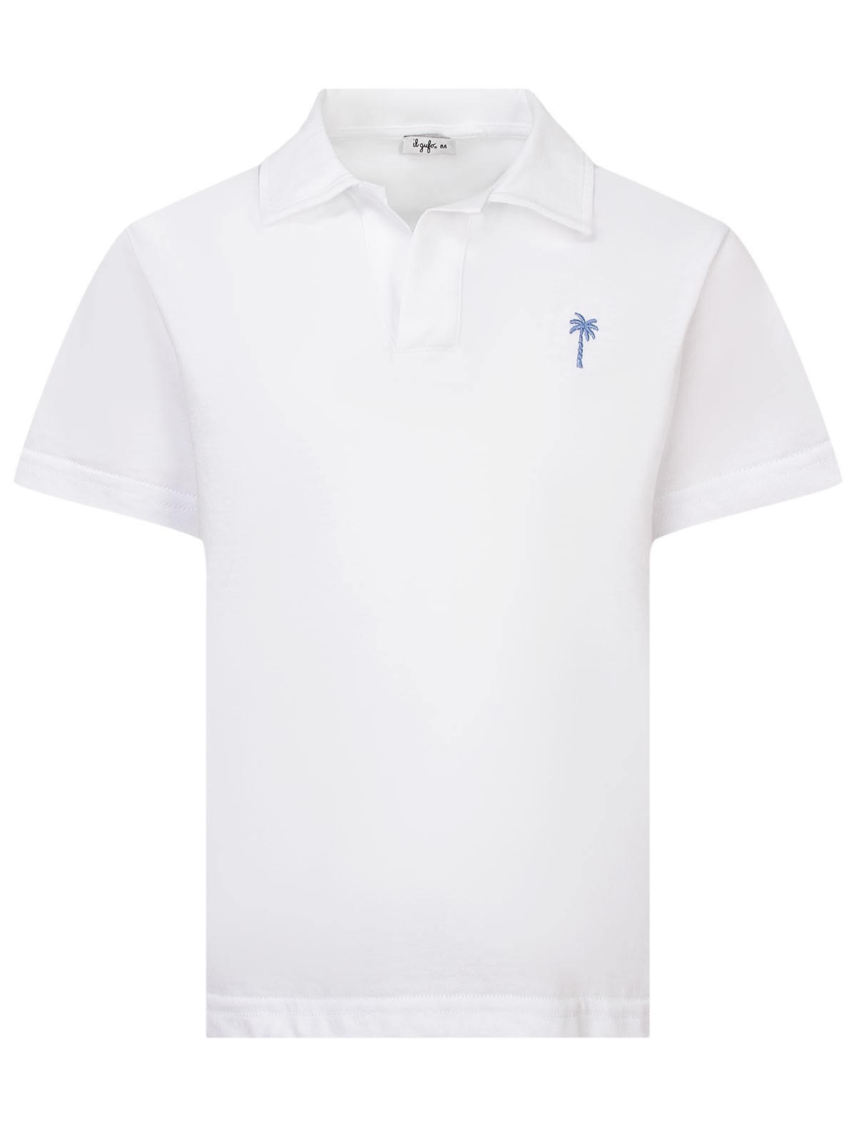 Белое поло с пальмой