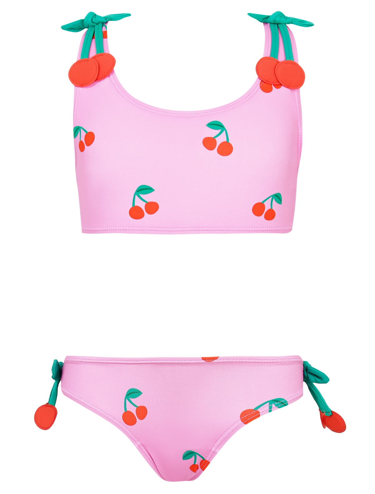 Раздельный купальник с вишенками