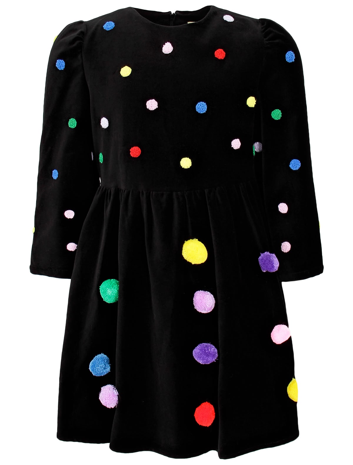 Платье с разноцветной аппликацией