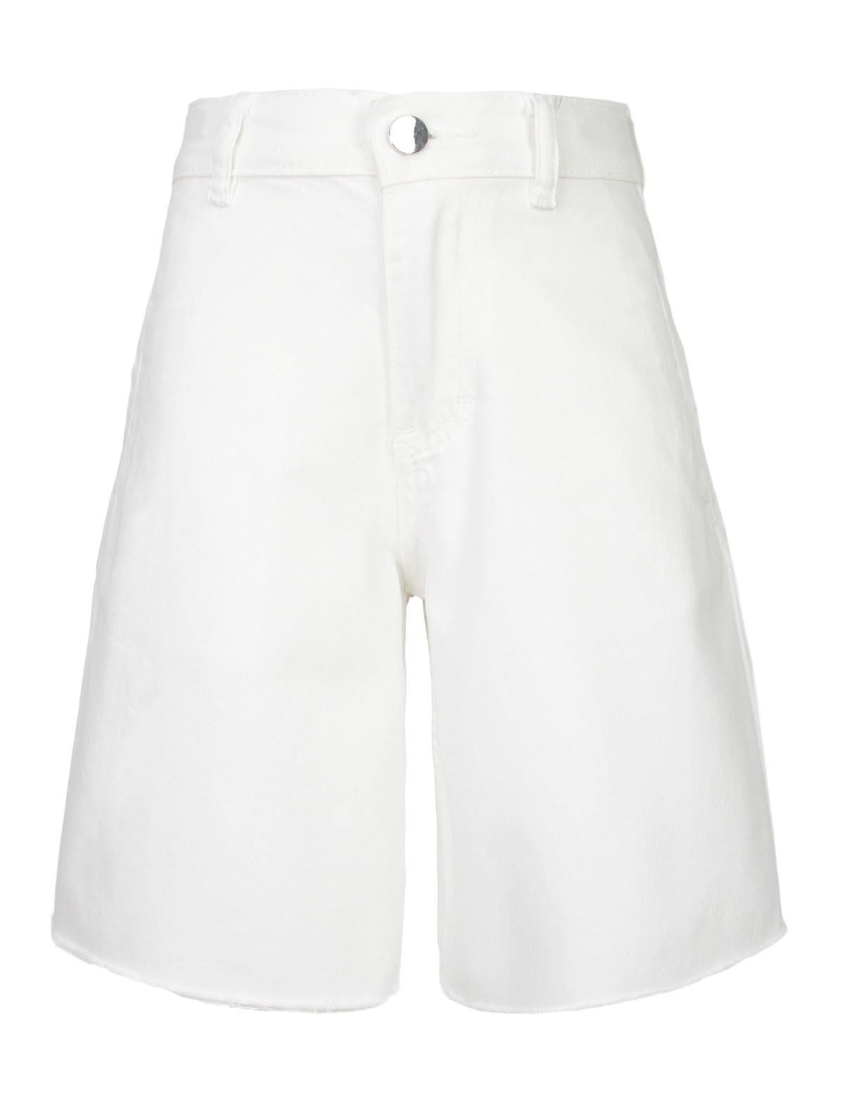 Джинсовые шорты с необработанным краем