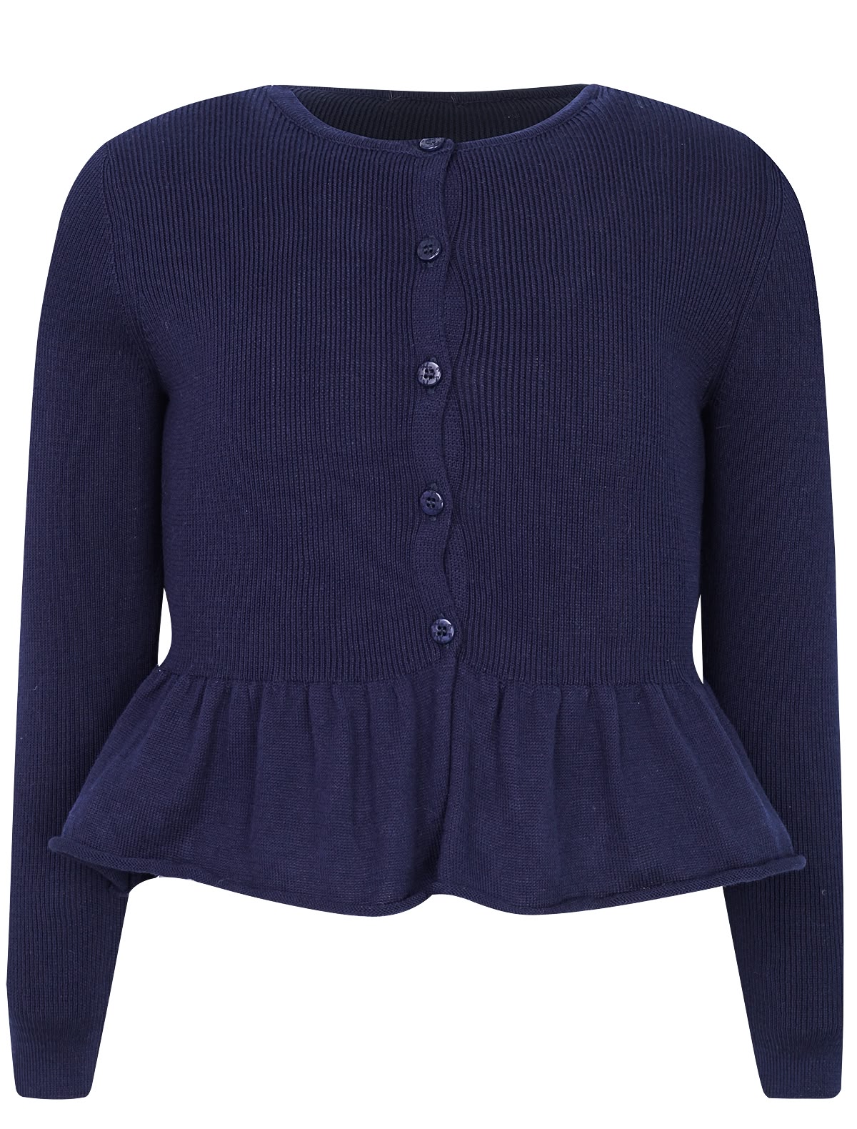 Хлопковый кардиган с круглым вырезом