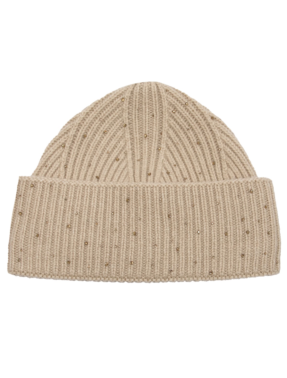 Шапка из шерсти и кашемира со стразами