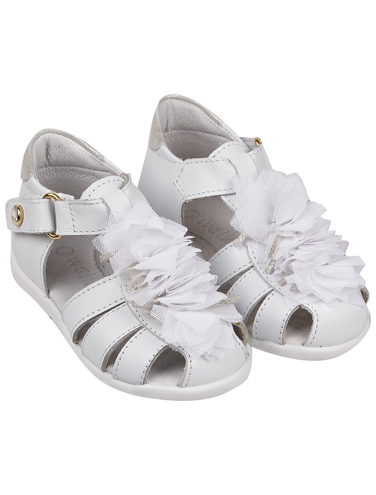 Белые босоножки из натуральной кожи