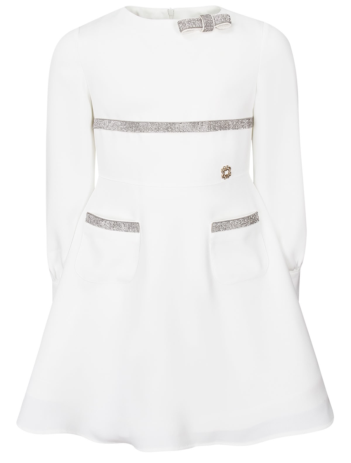 Кремовое платье с декором