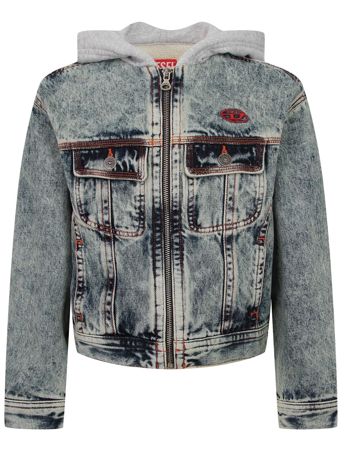 Джинсовая куртка с капюшоном