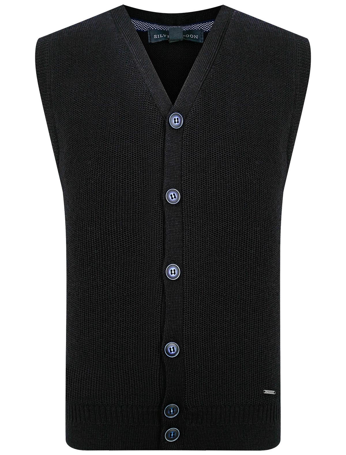 Жилет из шерсти и акрила на пуговицах