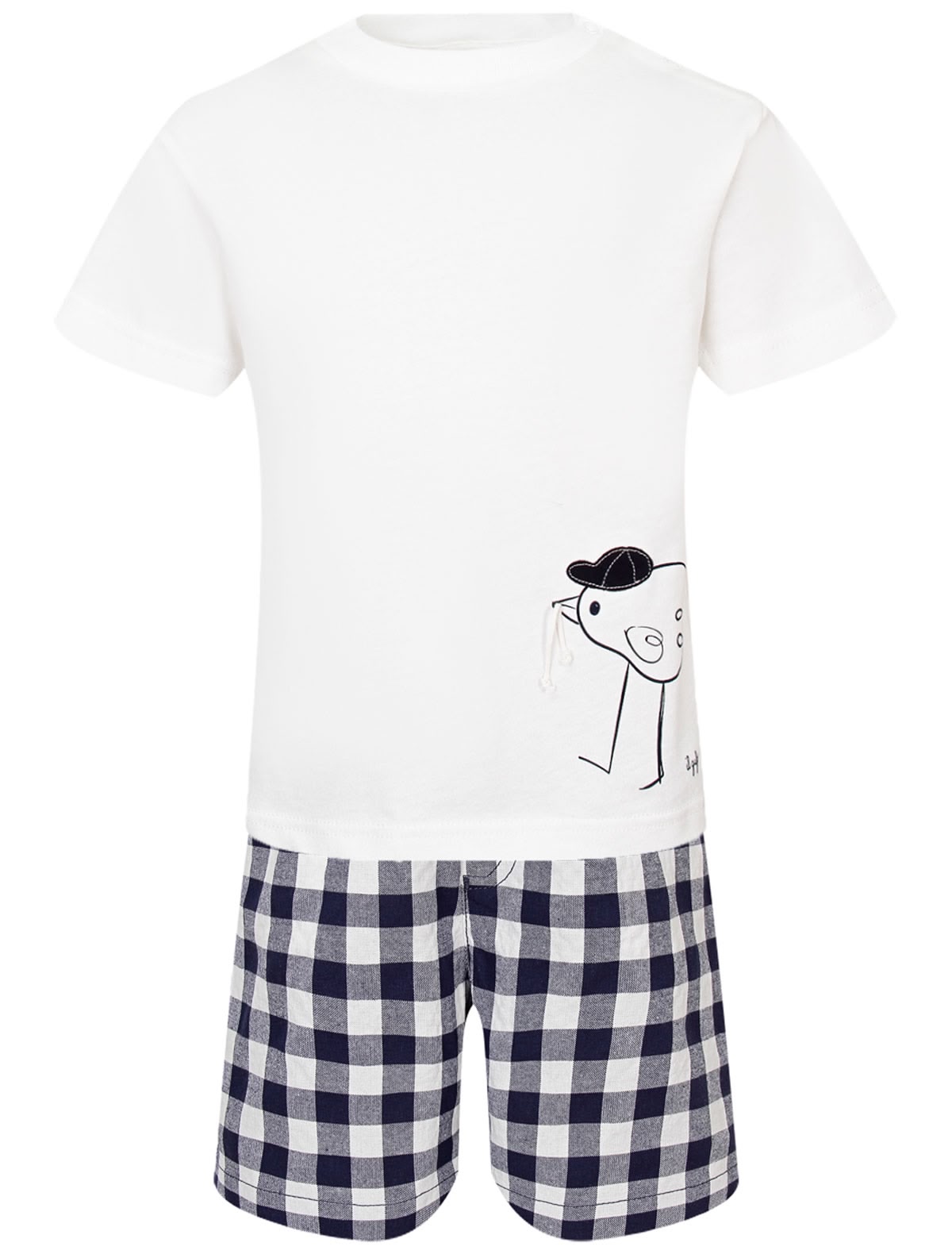 Комплект из шорт и футболки с птичкой