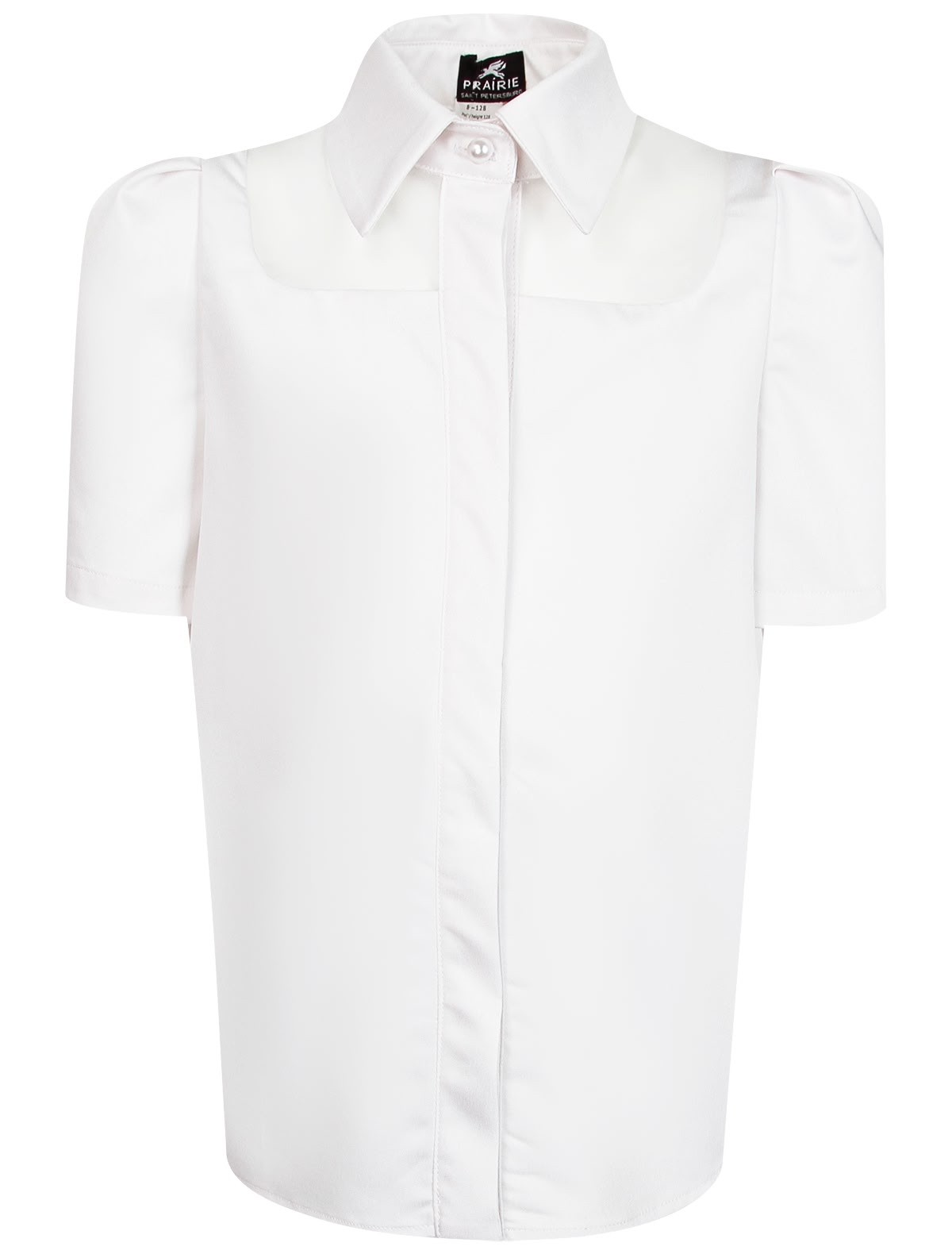 Белая блуза с коротким рукавом