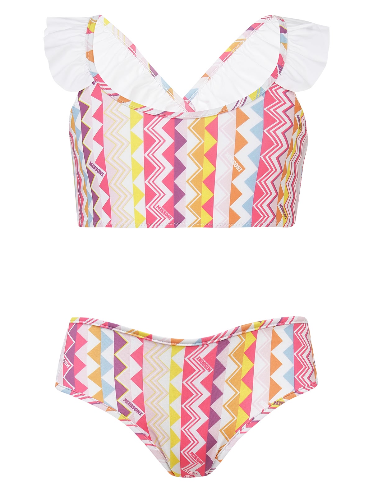 Раздельный купальник с геометрическим принтом