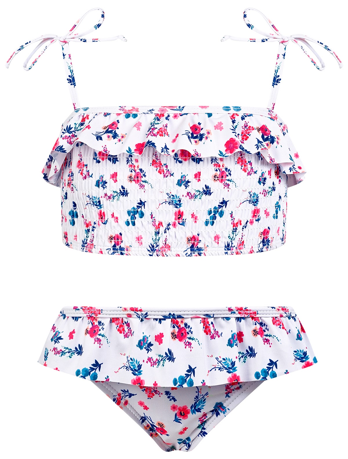 Раздельный купальник с цветочным принтом