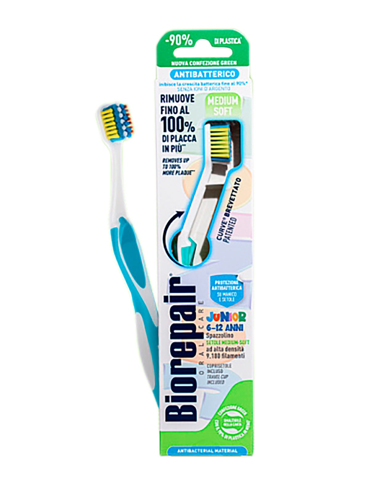 Зубная щетка изогнутая детская 6-12 лет