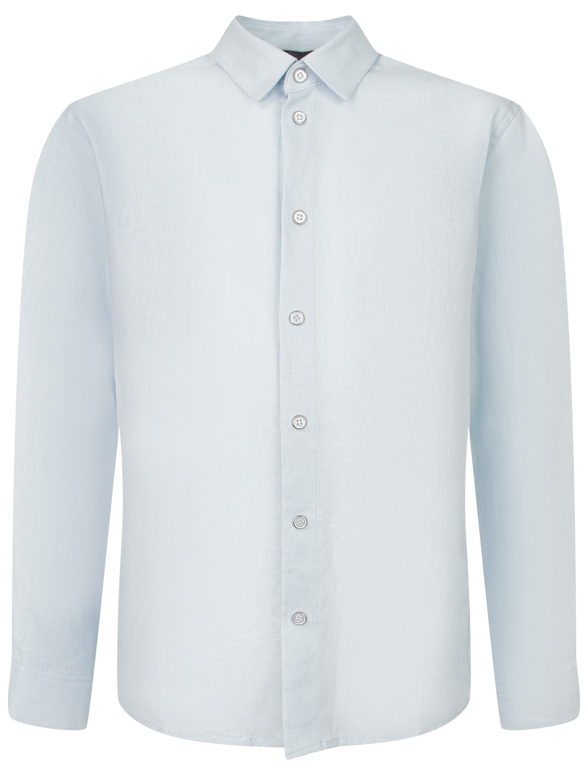 Светло-голубая рубашка из льна и вискозы
