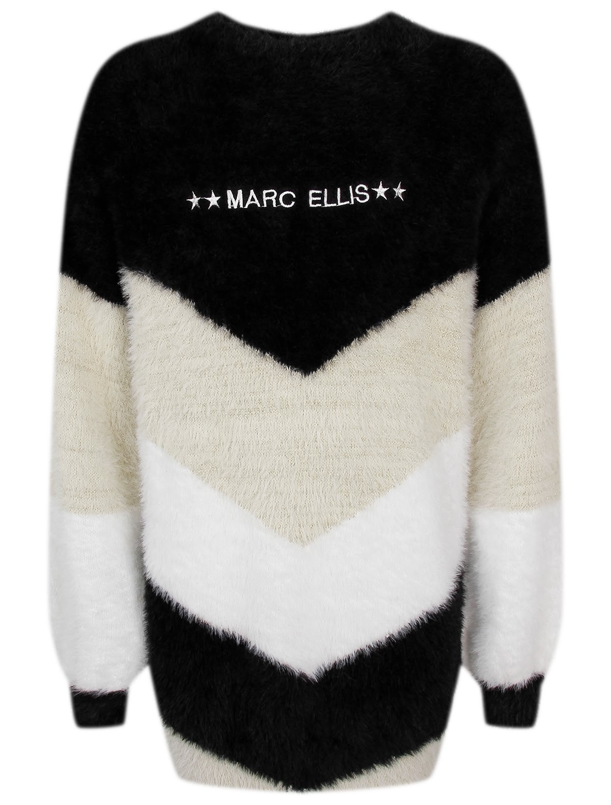 Пушистое платье-свитер