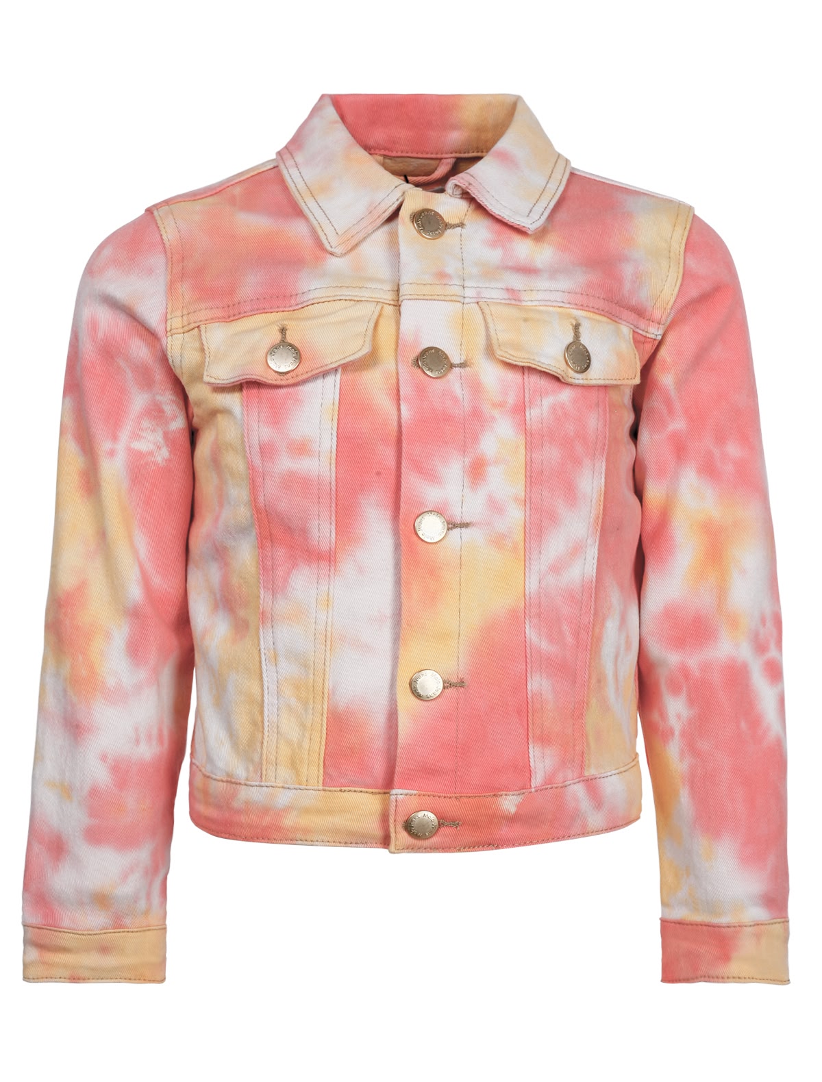 Джинсовая куртка в стиле тай-дай