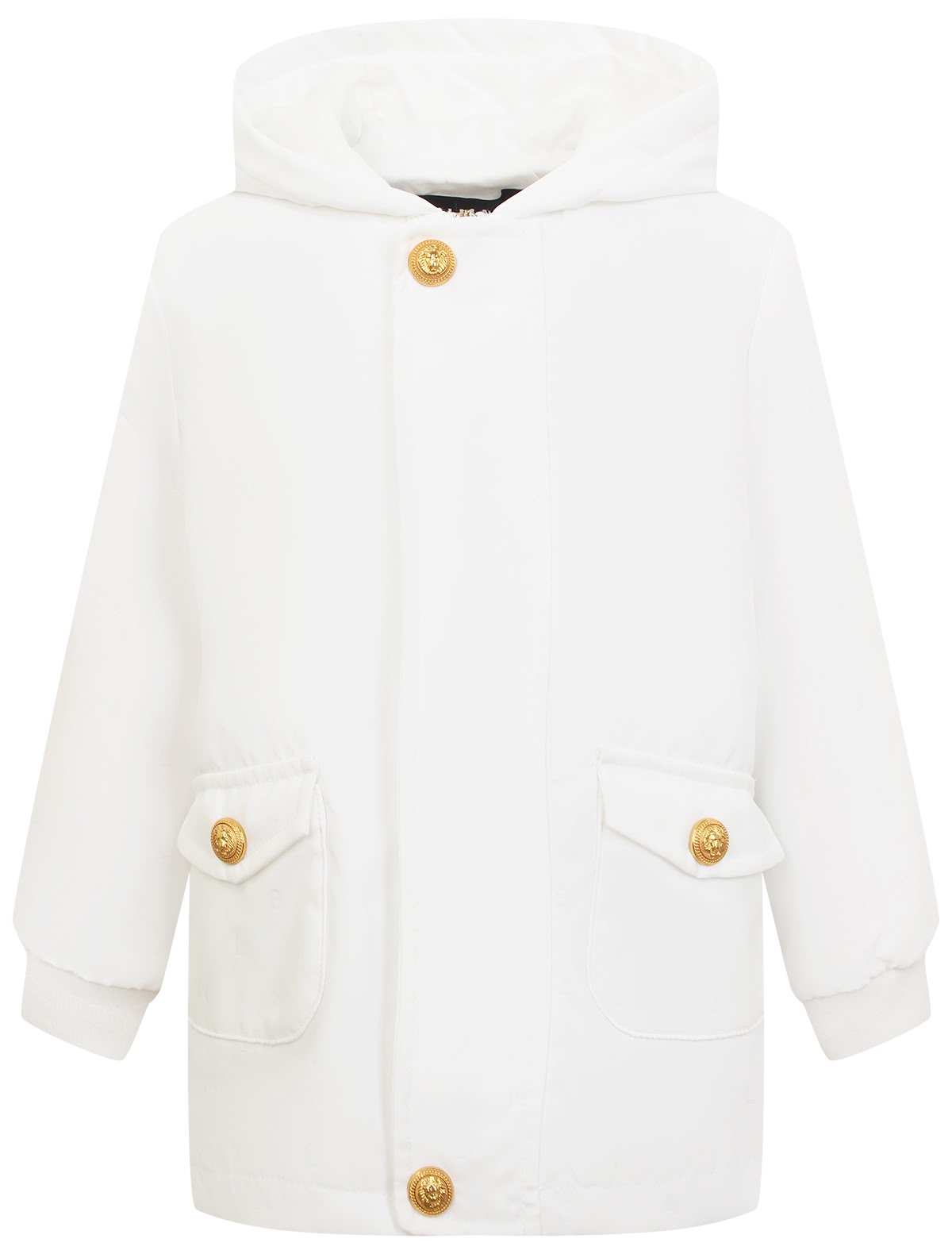 Белая куртка с капюшоном