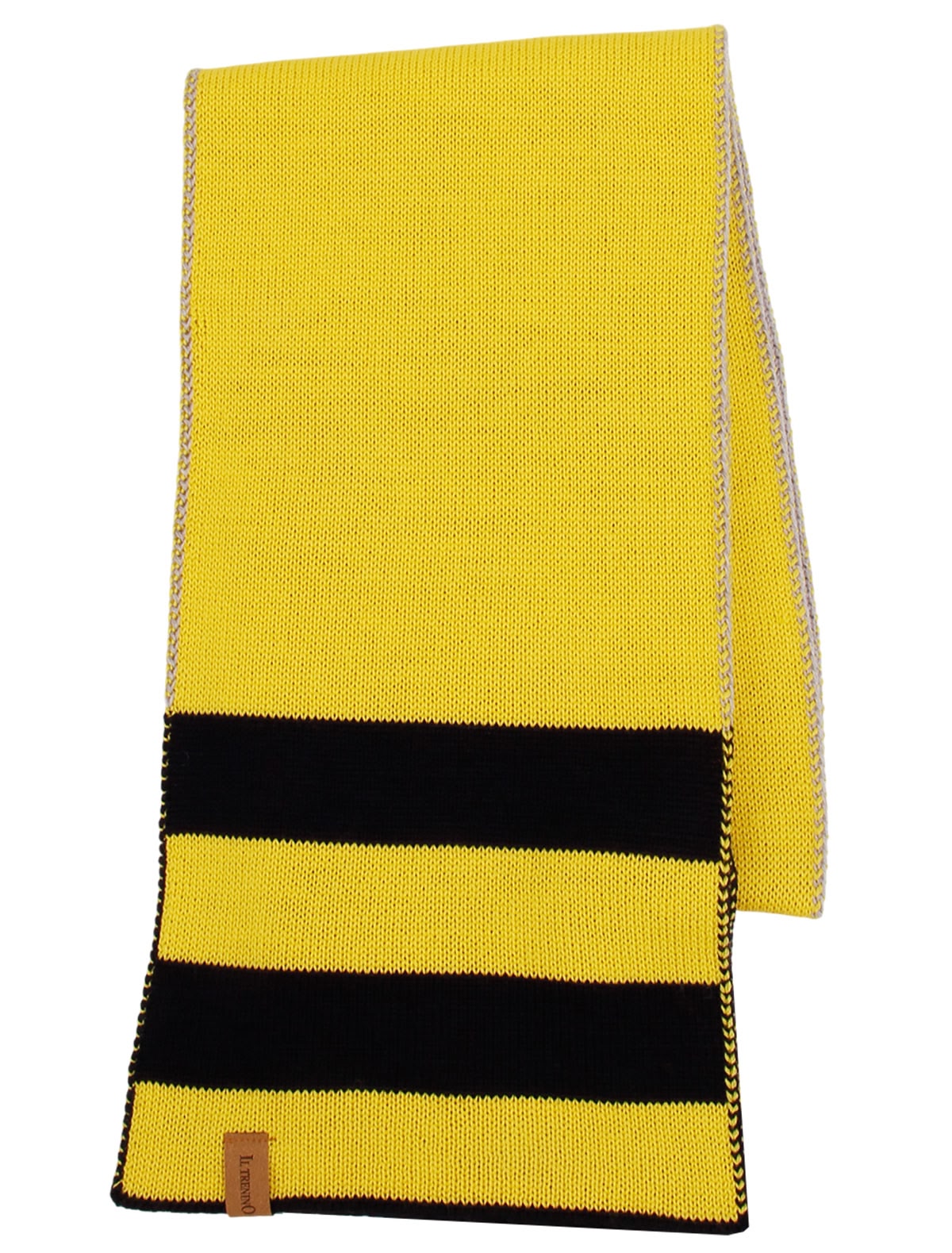 Серо-жёлтый шарф из шерсти