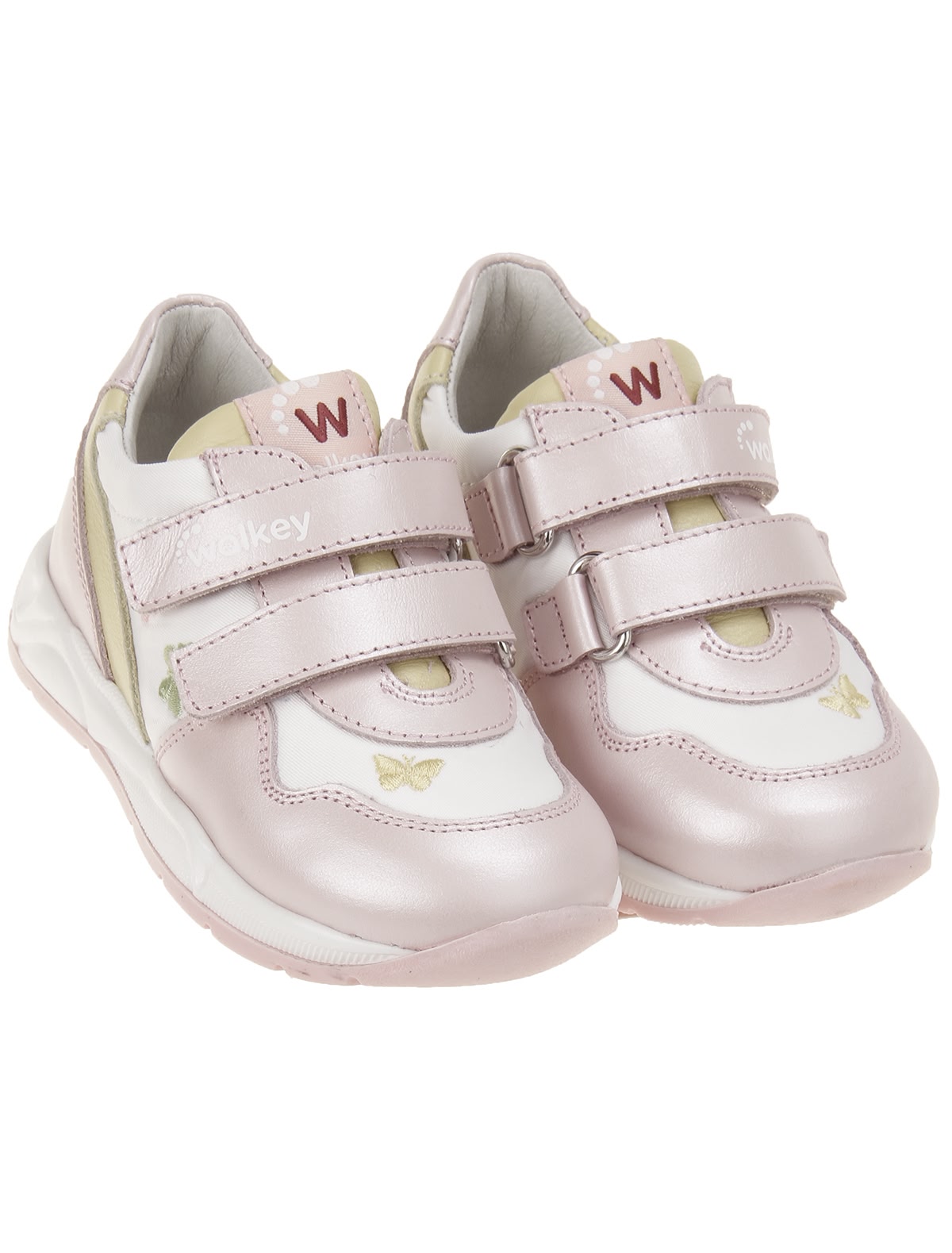 Розовые кроссовки с бабочками