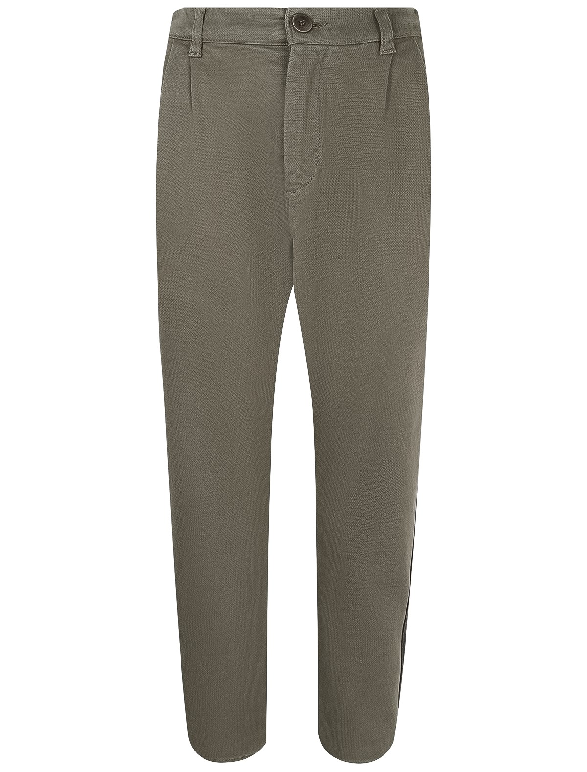 Хлопковые брюки цвета хаки