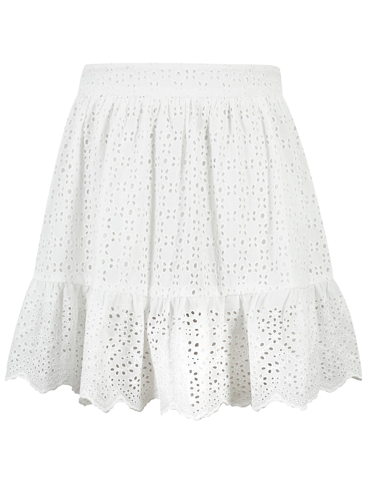 Юбка с вышивкой ришелье