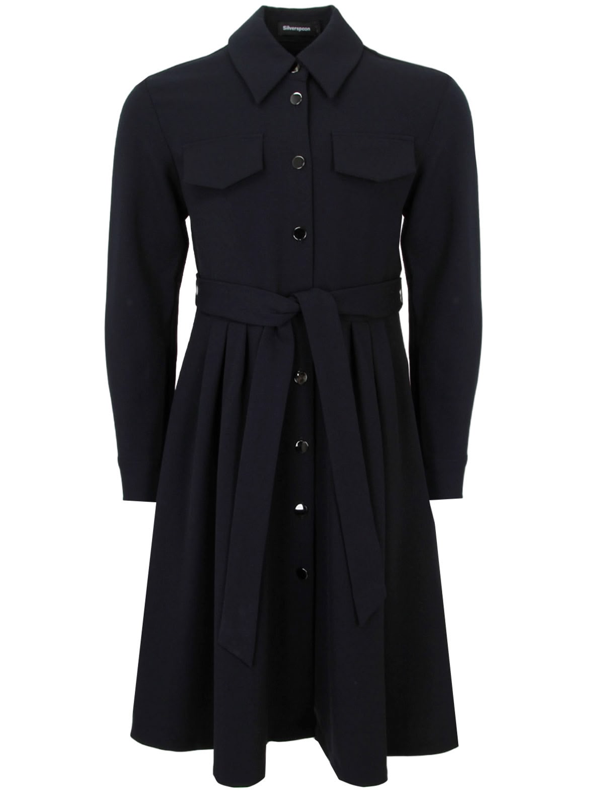 Платье-рубашка с расклешенной юбкой