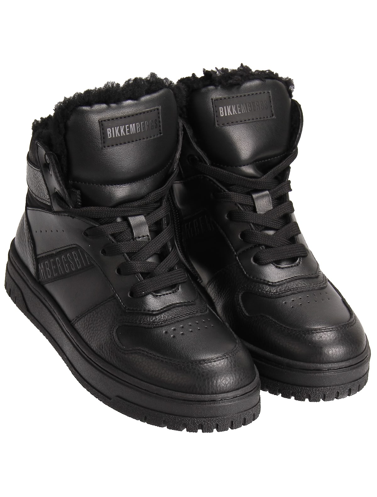 Кожаные кеды с меховой подкладкой