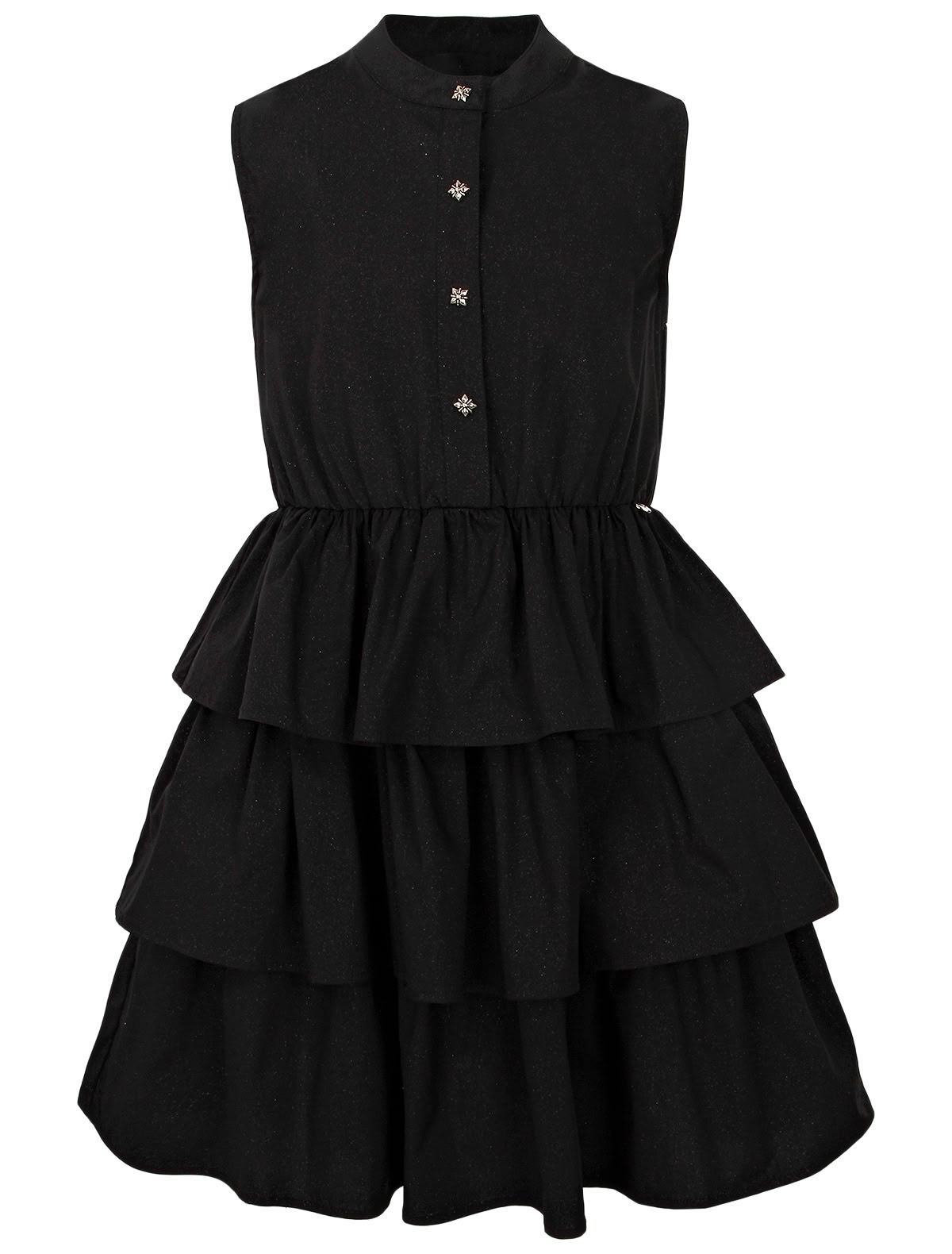 Черное платье без рукавов